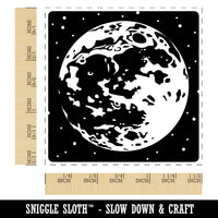 Moon in the Night Sky with Stars Space Astronomy Self-Inking Rubber Stamp Ink Stamper