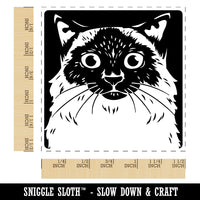 Pretty Siamese Cat Self-Inking Rubber Stamp Ink Stamper