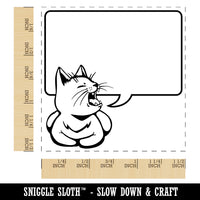 Sleepy Kitty Says with Blank Speech Bubble Self-Inking Rubber Stamp Ink Stamper