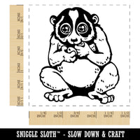 Slow Loris Eating Grapes Self-Inking Rubber Stamp Ink Stamper