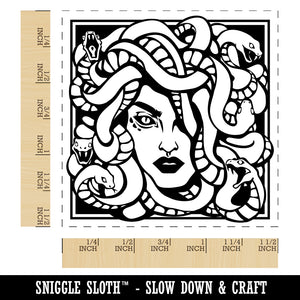 Snake Haired Gorgon Medusa Greek Myth Self-Inking Rubber Stamp Ink Stamper