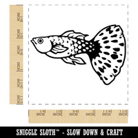 Spotted Guppy Fish Self-Inking Rubber Stamp Ink Stamper