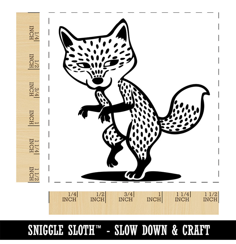 Suspicious and Sneaky Fox Self-Inking Rubber Stamp Ink Stamper