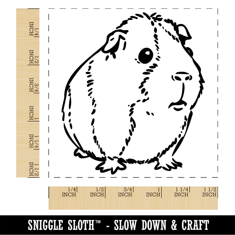 Sweet Guinea Pig Self-Inking Rubber Stamp Ink Stamper