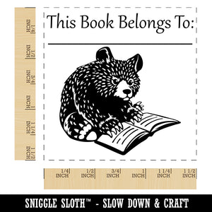 This Book Belongs to Baby Bear Reading Self-Inking Rubber Stamp Ink Stamper