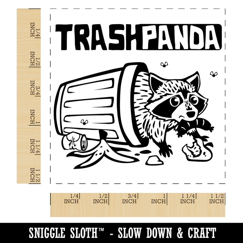 Trash Panda Raccoon Self-Inking Rubber Stamp Ink Stamper