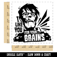 Zombie I Like You For Your Brains Self-Inking Rubber Stamp Ink Stamper