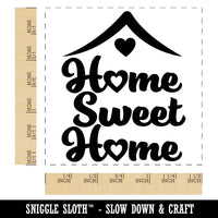 Home Sweet Home with Hearts Self-Inking Rubber Stamp Ink Stamper