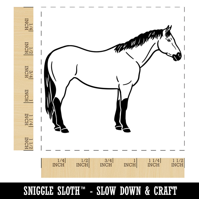 American Quarter Horse Buckskin Self-Inking Rubber Stamp Ink Stamper