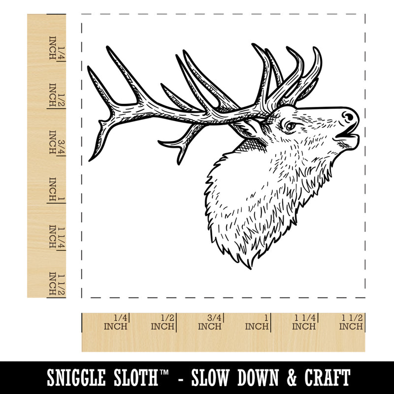 Elk Calling Out Self-Inking Rubber Stamp Ink Stamper