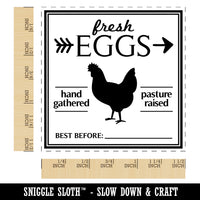 Fresh Chicken Eggs Hand Gathered Pasture Raised Best Before Self-Inking Rubber Stamp Ink Stamper