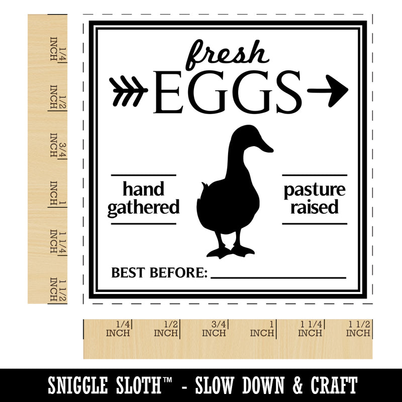 Fresh Duck Eggs Hand Gathered Pasture Raised Best Before Self-Inking Rubber Stamp Ink Stamper