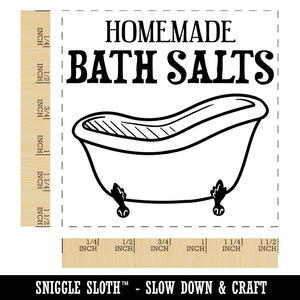 Homemade Bath Salts Cast Iron Tub Self-Inking Rubber Stamp Ink Stamper