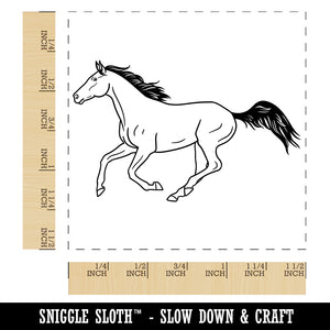 Thoroughbred Race Horse Running Self-Inking Rubber Stamp Ink Stamper