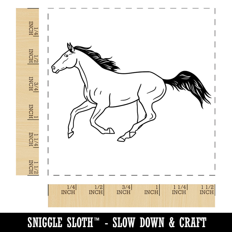 Thoroughbred Race Horse Running Self-Inking Rubber Stamp Ink Stamper