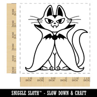 Vampire Cat Halloween Self-Inking Rubber Stamp Ink Stamper