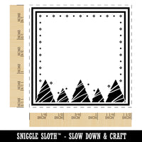 Blank Holiday Label Christmas Trees Self-Inking Rubber Stamp Ink Stamper