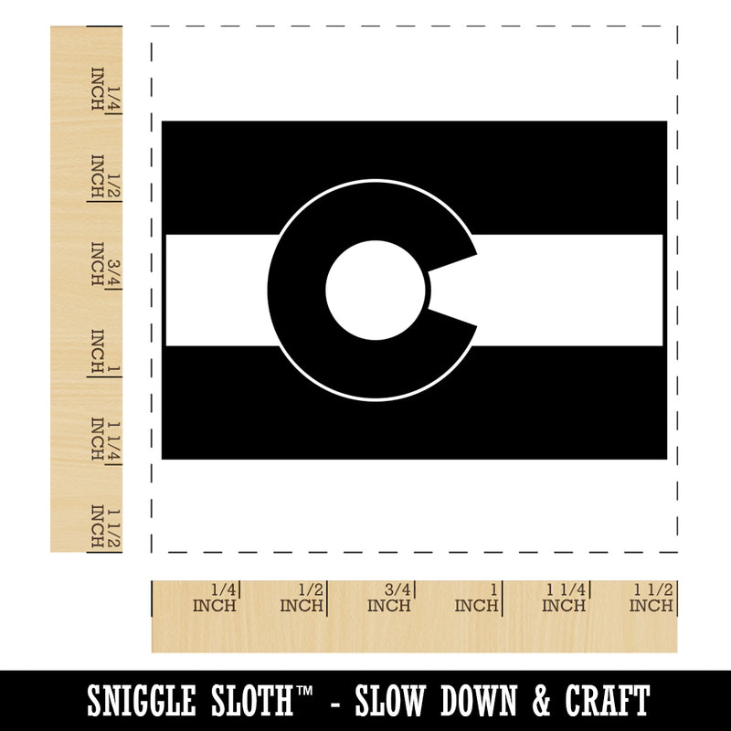 Colorado State Flag Self-Inking Rubber Stamp Ink Stamper