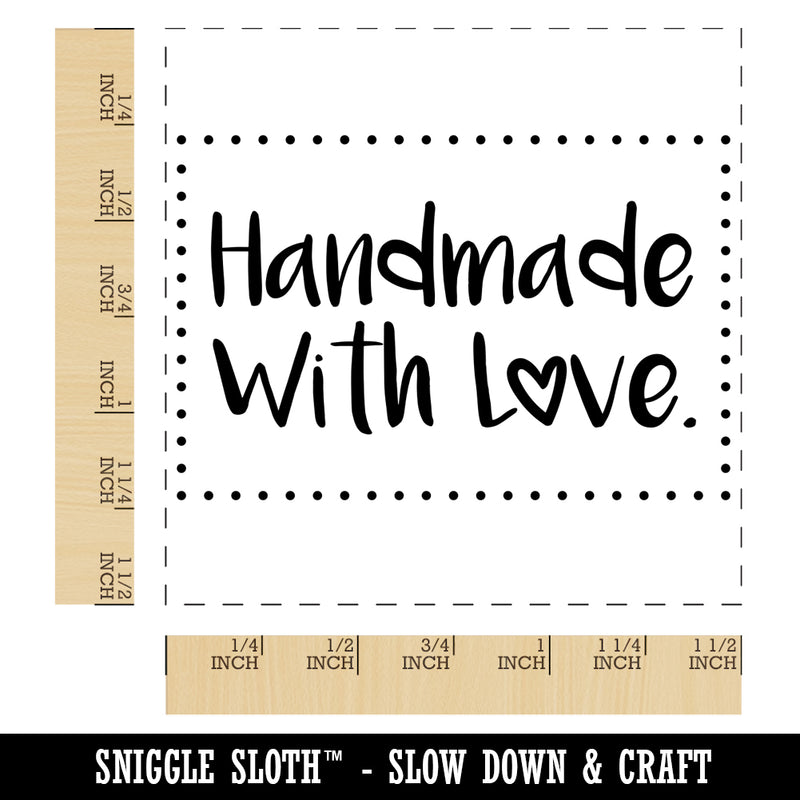 Handmade with Love Sweet Self-Inking Rubber Stamp Ink Stamper