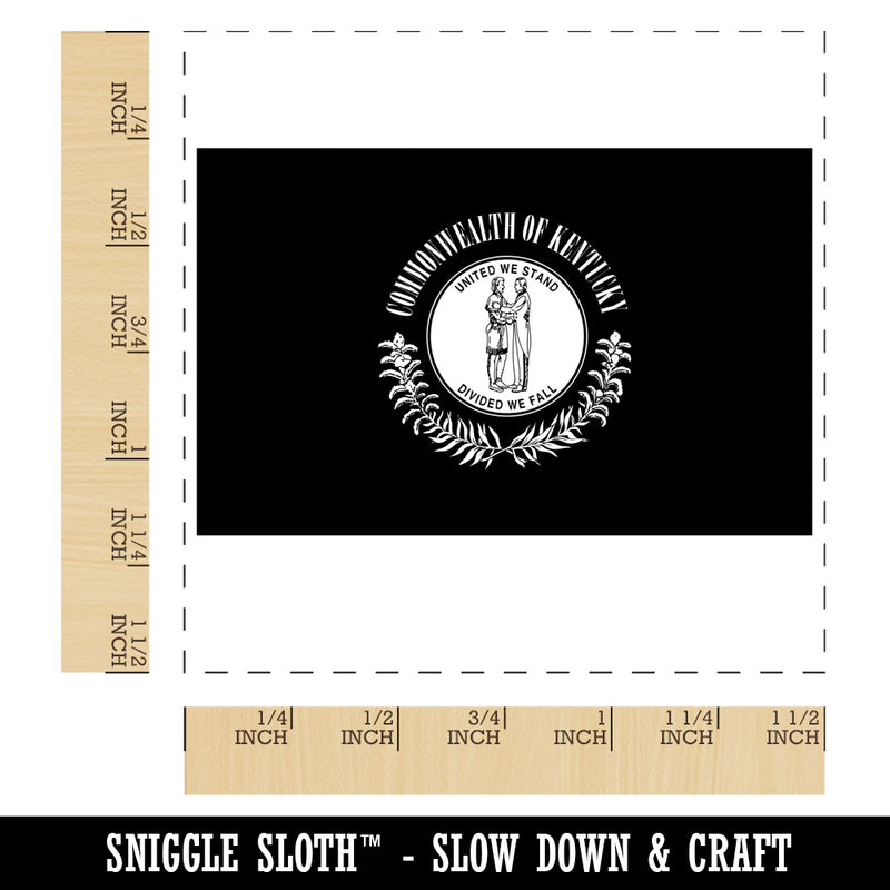 Kentucky State Flag Self-Inking Rubber Stamp Ink Stamper