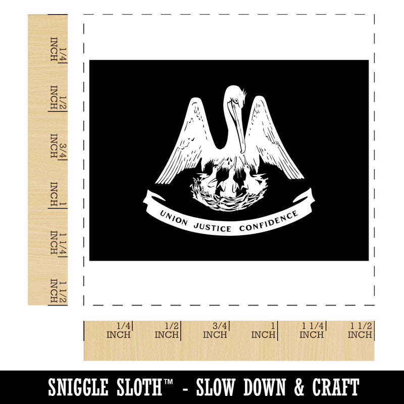 Louisiana State Flag Self-Inking Rubber Stamp Ink Stamper