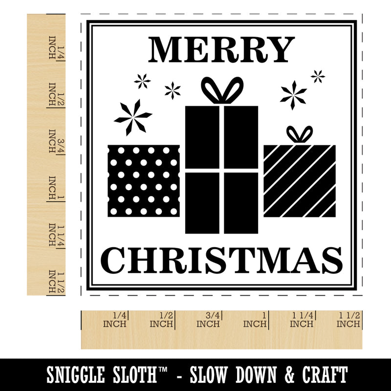 Merry Christmas Holiday Gifts Self-Inking Rubber Stamp Ink Stamper