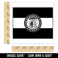 Missouri State Flag Self-Inking Rubber Stamp Ink Stamper