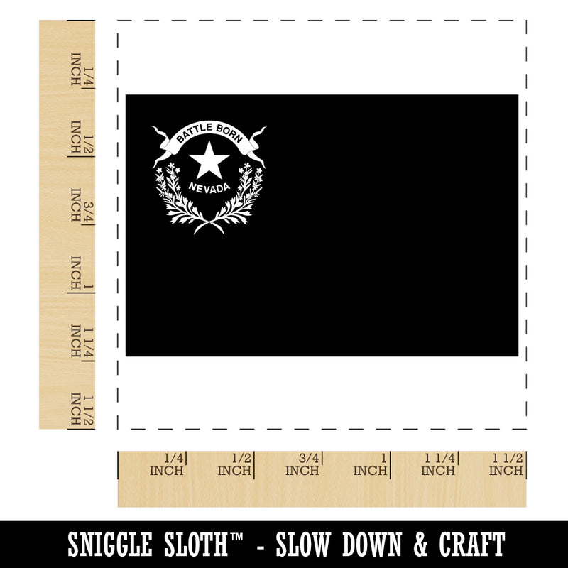 Nevada State Flag Self-Inking Rubber Stamp Ink Stamper