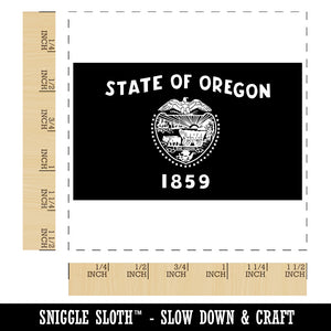 Oregon State Flag Self-Inking Rubber Stamp Ink Stamper