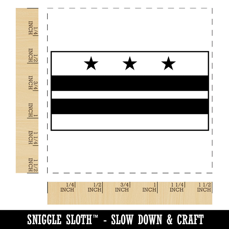 Washington D.C. District of Columbia Flag Self-Inking Rubber Stamp Ink Stamper