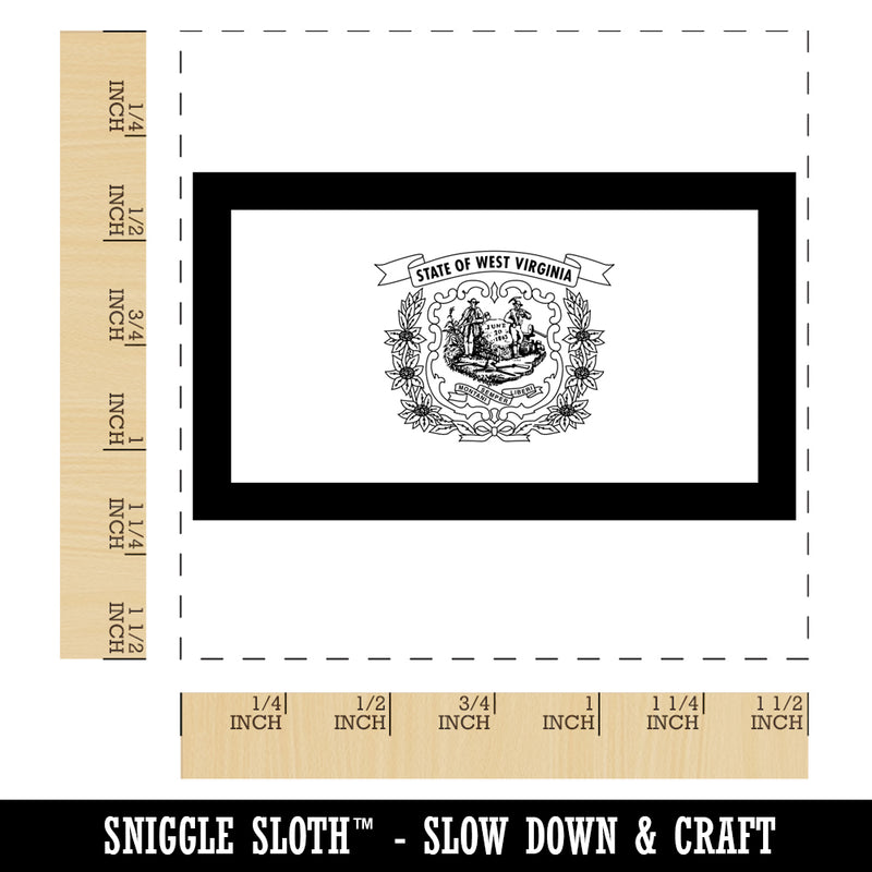 West Virginia State Flag Self-Inking Rubber Stamp Ink Stamper