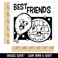 Chicken and Waffles Best Friends Self-Inking Rubber Stamp Ink Stamper