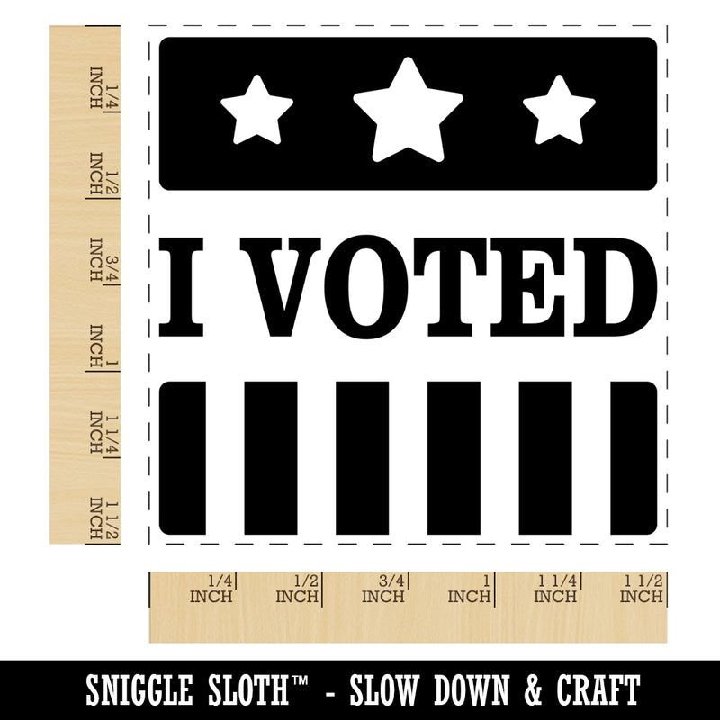 I Voted Stars and Stripes Patriotic Self-Inking Rubber Stamp Ink Stamper