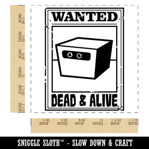 Schrodinger's Cat Wanted Dead and Alive Self-Inking Rubber Stamp Ink Stamper