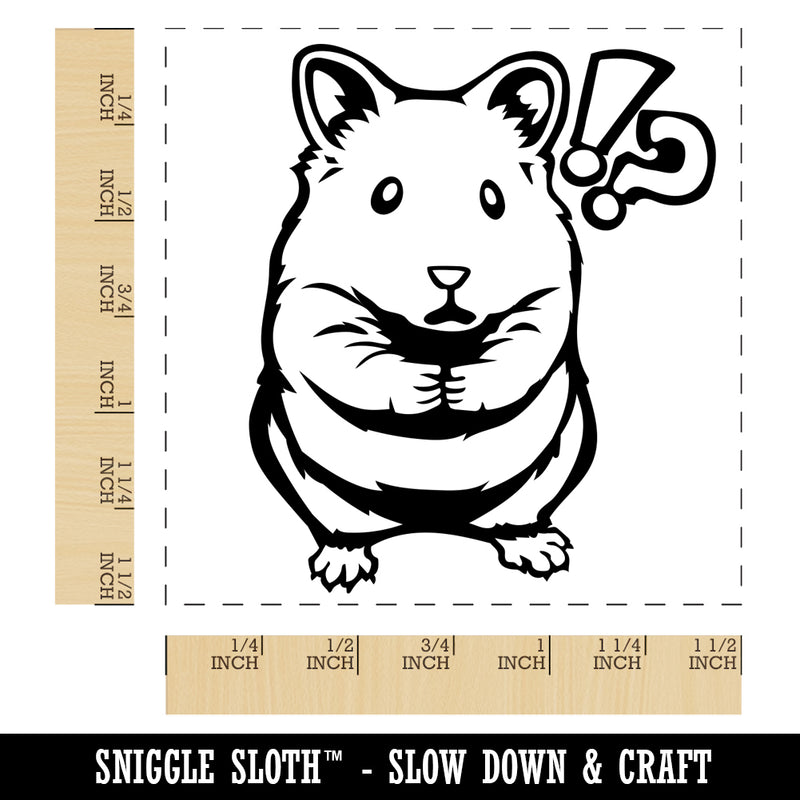 Shocked Syrian Teddy Bear Hamster Self-Inking Rubber Stamp Ink Stamper