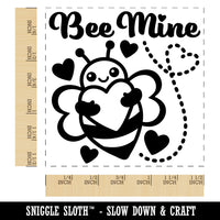Bee Be Mine Love Hugging Heart Valentine's Day Self-Inking Rubber Stamp Ink Stamper