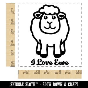 I Love Ewe You Sheep Anniversary Valentine's Day Self-Inking Rubber Stamp Ink Stamper