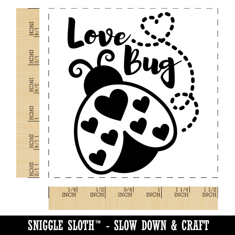 Love Bug Ladybug Lady Self-Inking Rubber Stamp Ink Stamper