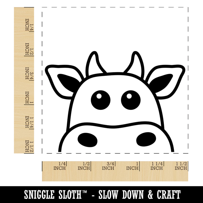 Peeking Cow Self-Inking Rubber Stamp Ink Stamper