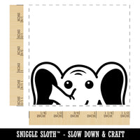 Peeking Elephant Self-Inking Rubber Stamp Ink Stamper