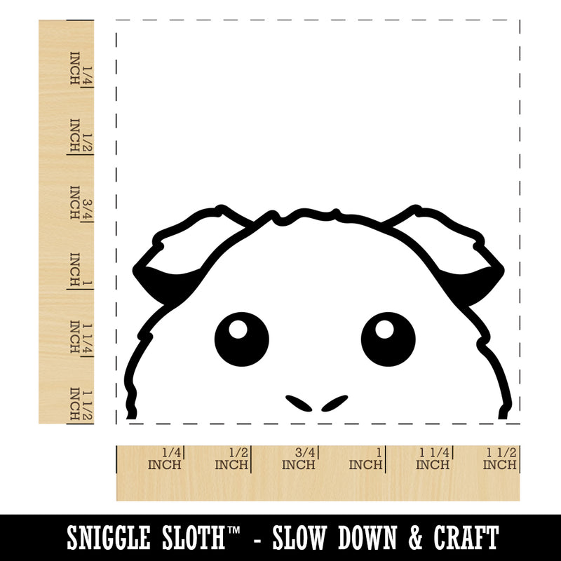 Peeking Guinea Pig Self-Inking Rubber Stamp Ink Stamper