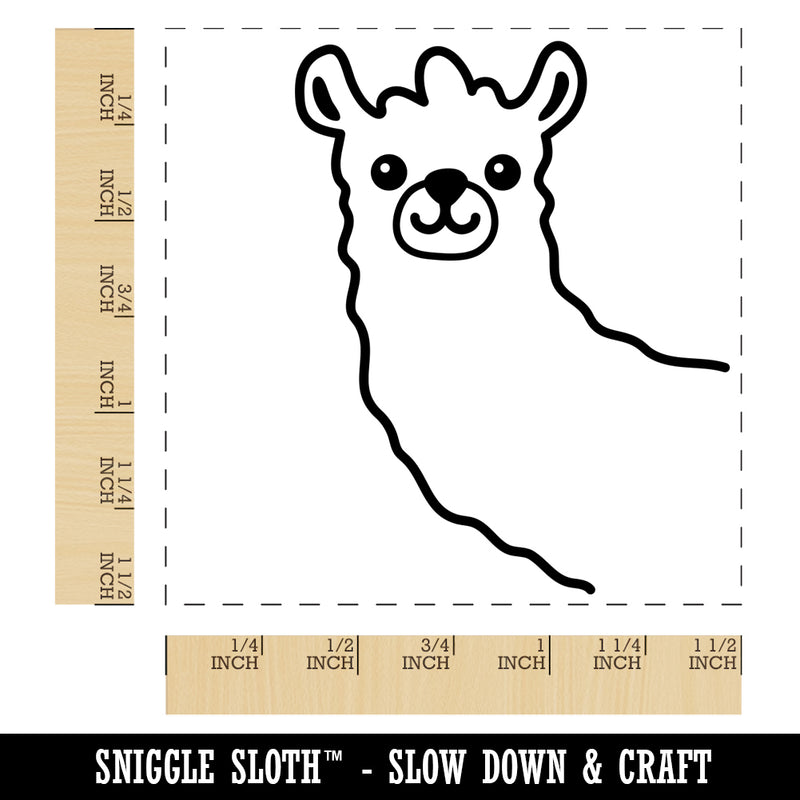 Peeking Llama Self-Inking Rubber Stamp Ink Stamper