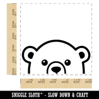 Peeking Polar Bear Self-Inking Rubber Stamp Ink Stamper