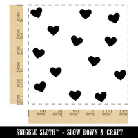 Scattered Hearts Love Anniversary Valentine's Day Self-Inking Rubber Stamp Ink Stamper