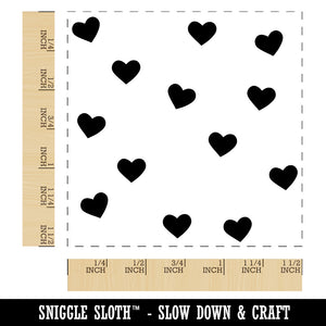Scattered Hearts Love Anniversary Valentine's Day Self-Inking Rubber Stamp Ink Stamper