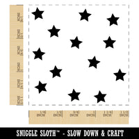 Scattered Stars Self-Inking Rubber Stamp Ink Stamper