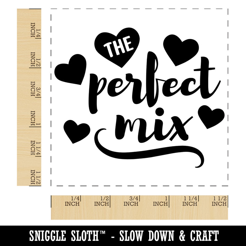 The Perfect Mix Love Anniversary Valentine's Day Self-Inking Rubber Stamp Ink Stamper