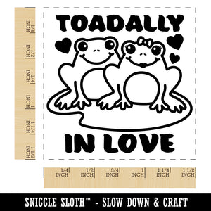 Toadally Totally In Love Frog Couple Anniversary Valentine's Day Self-Inking Rubber Stamp Ink Stamper