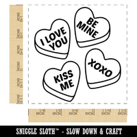 Valentine's Day Conversation Hearts Self-Inking Rubber Stamp Ink Stamper