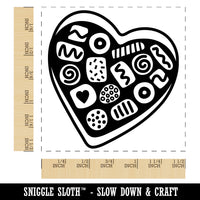 Valentine's Day Heart Box Of Chocolates Self-Inking Rubber Stamp Ink Stamper